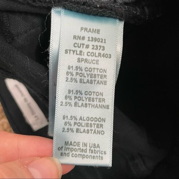 FRAME Skinny Jeans Womens Size 26 Green Distressed Destroyed Grunge Rocker Punk - Picture 11 of 11